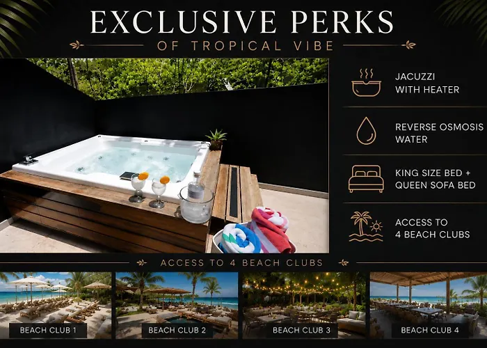 Apartament "tropical Vibe" - Jet Tub - Filtered Water - 2 Free Clubs Tulum